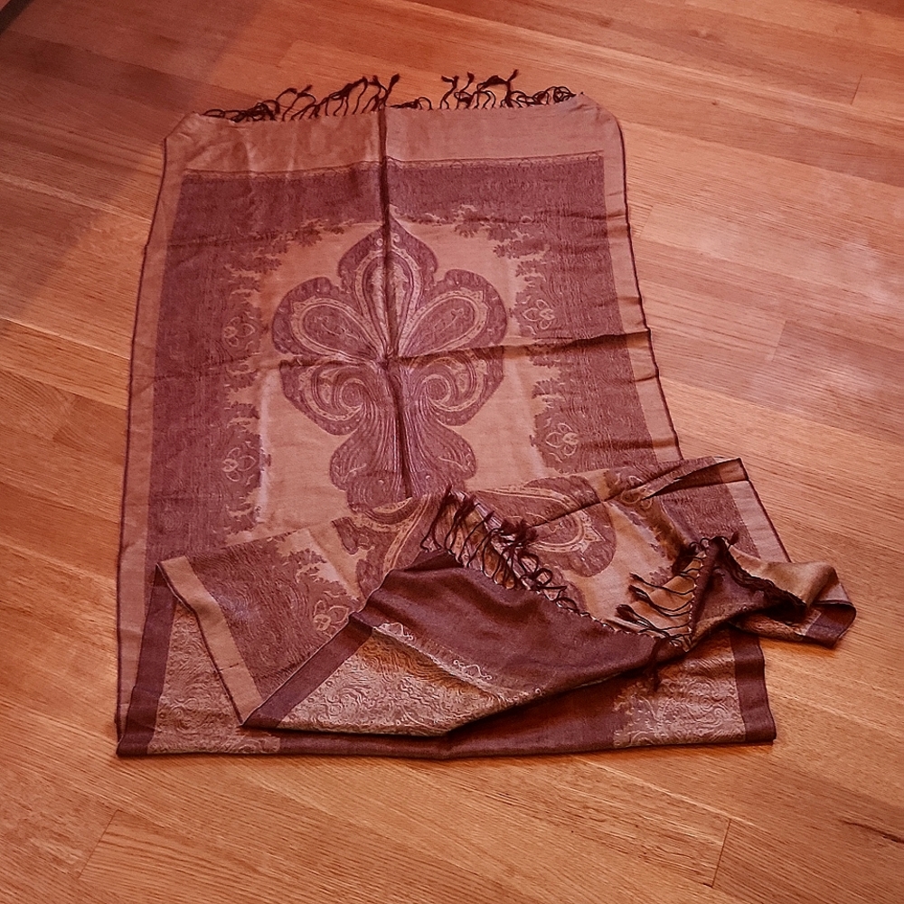 Beautiful copper brown pashmina scarf